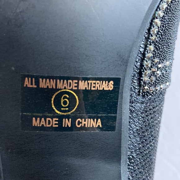 Bonnibel Sparkly Black Heels Size 6 - Picture 9 of 14